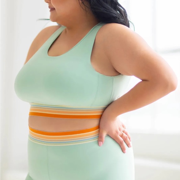 POPFLEX Retro Rainbow Collection Believe Bra in Mint - Picture 3 of 8